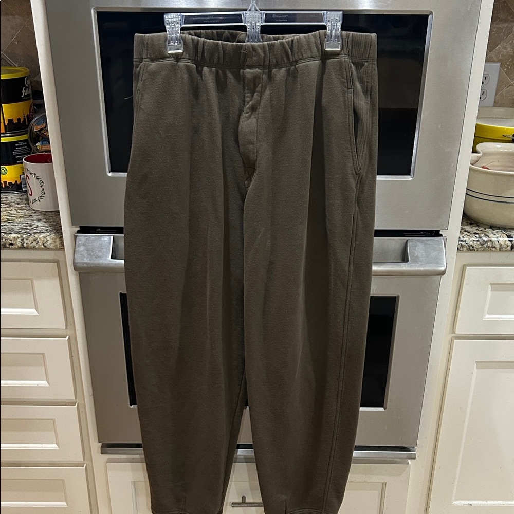 Forcast Men's Dark Olive Pull on with Zipper Joggers-Pants